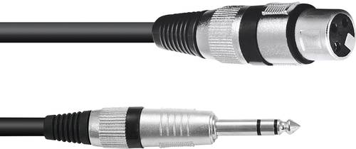 Omnitronic 30225195 XLR Adapterkabel [1x XLR-Stecker 3 polig - 1x Klinkenstecker 6.3mm (stereo)] 0.9 von Omnitronic