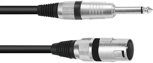 Omnitronic 3022519A XLR Adapterkabel [1x XLR-Stecker 3 polig - 1x Klinkenstecker 6.3mm (mono)] 0.90m von Omnitronic