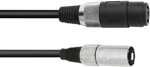 Omnitronic 30225590 XLR Adapterkabel [1x Lautsprecherkupplung - 1x XLR-Stecker 3 polig] 1.00m Schwar von Omnitronic