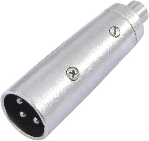 Omnitronic 30226566 XLR Adapter [1x Cinch-Buchse - 1x XLR-Stecker 3 polig] Silber von Omnitronic