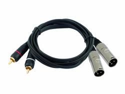 Omnitronic Adapterkabel 2 x XLR (M) / 2 x Cinch 1,5m schwarz von Omnitronic