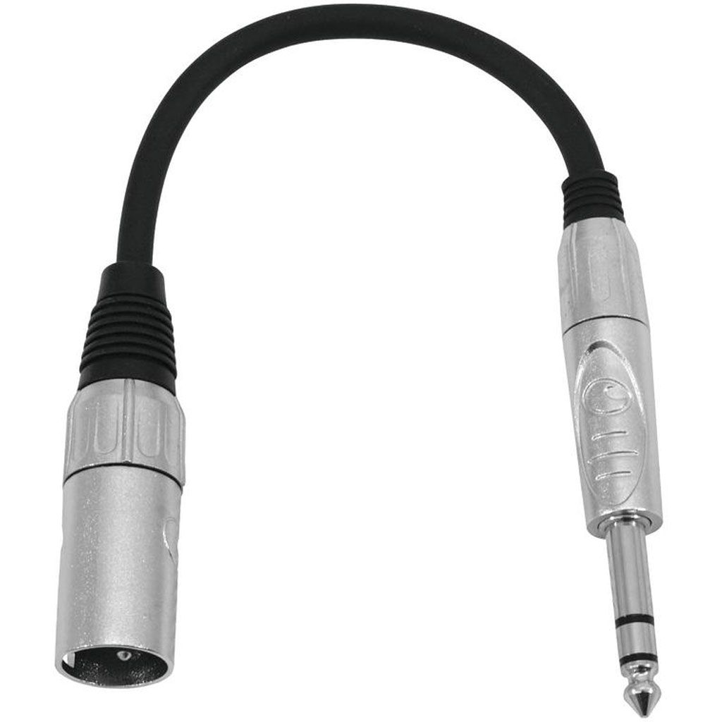 Omnitronic Adapterkabel XLR (M) / Klinke stereo 0,2m schwarz von Omnitronic