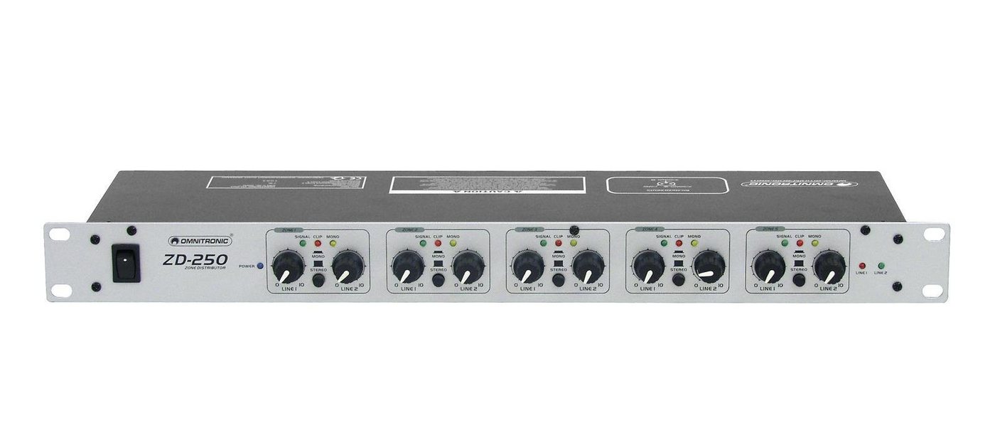Omnitronic Audio-Wandler OMNITRONIC ZD-250 Zonen-Verteiler Omnitronic Audio-Wandler OMNITRONIC ZD-250 Zonen-Verteiler von Omnitronic
