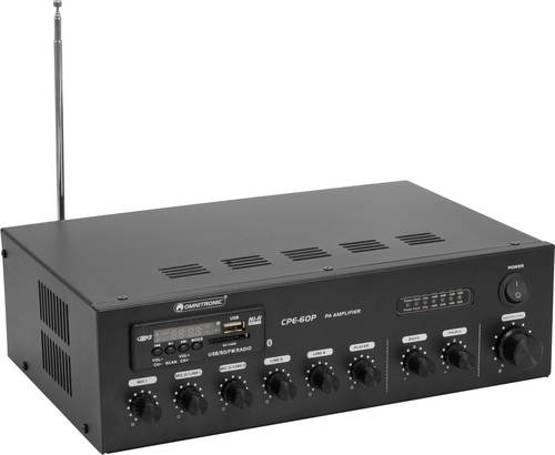 Omnitronic CPE-60P ELA ELA-Verstärker 60W 4-Kanal 1-Zonen von Omnitronic