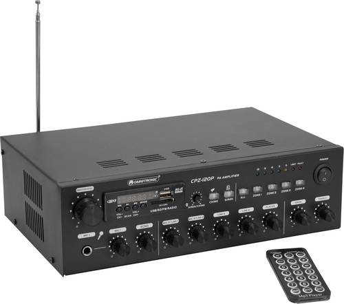 Omnitronic CPZ-120P ELA ELA-Verstärker 120W 4-Kanal 4-Zonen von Omnitronic