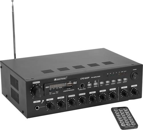 Omnitronic CPZ-60P ELA ELA-Verstärker 60W 4-Kanal 4-Zonen von Omnitronic