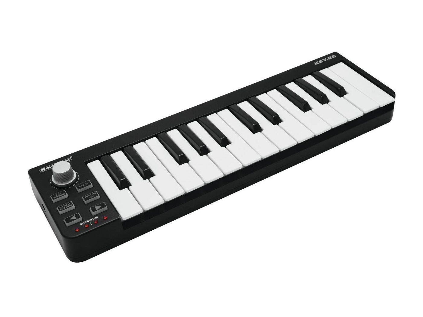 Omnitronic DJ Controller KEY-25 MIDI-Controller, Kompatibel zu nahezu jeder Audiosoftware von Omnitronic