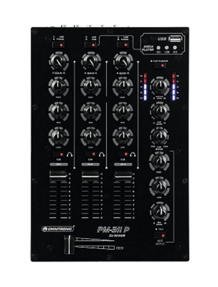 Omnitronic DJ Controller PM-311P DJ-Mixer mit Player von Omnitronic