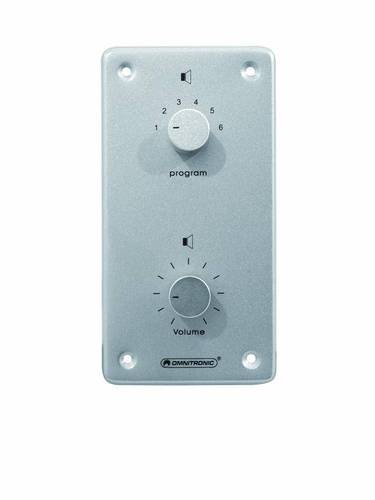 Omnitronic Einbau ELA-Lautstärkeregler und -Programmwähler Silber, Aluminium von Omnitronic