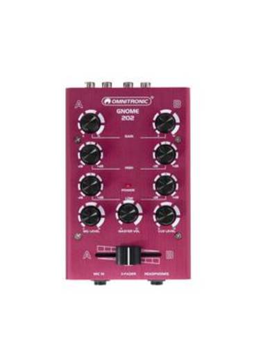 Omnitronic GNOME-202 2-Kanal DJ Mixer Rot von Omnitronic