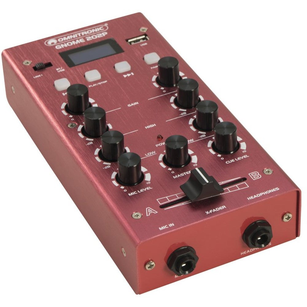 Omnitronic Gnome-202P Mini Mixer (Red) von Omnitronic