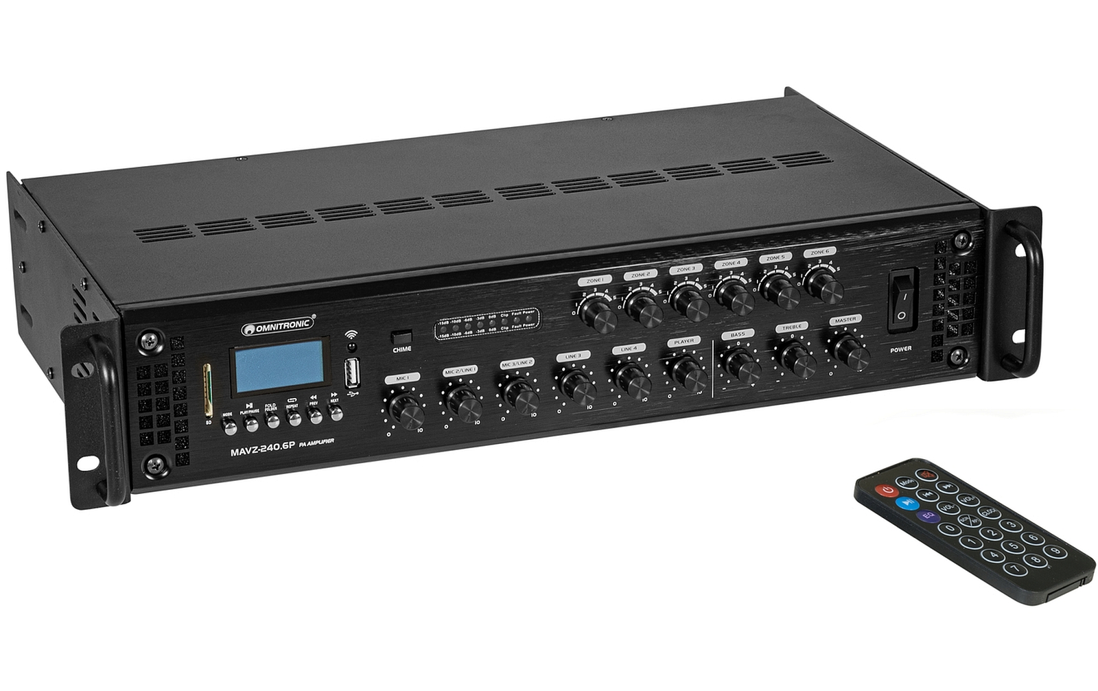 Omnitronic MAVZ-240.6P ELA-Mischverstärker Omnitronic MAVZ-240.6P ELA-Mischverstärker von Omnitronic