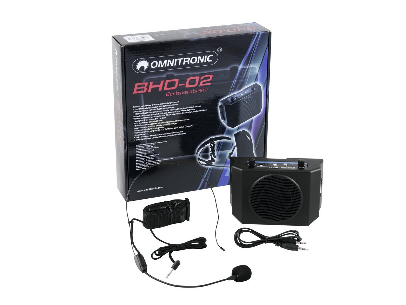 Omnitronic OMNITRONIC BHD-02 Gürtelverstärker Lautsprechersystem Omnitronic OMNITRONIC BHD-02 Gürtelverstärker Lautsprechersystem von Omnitronic