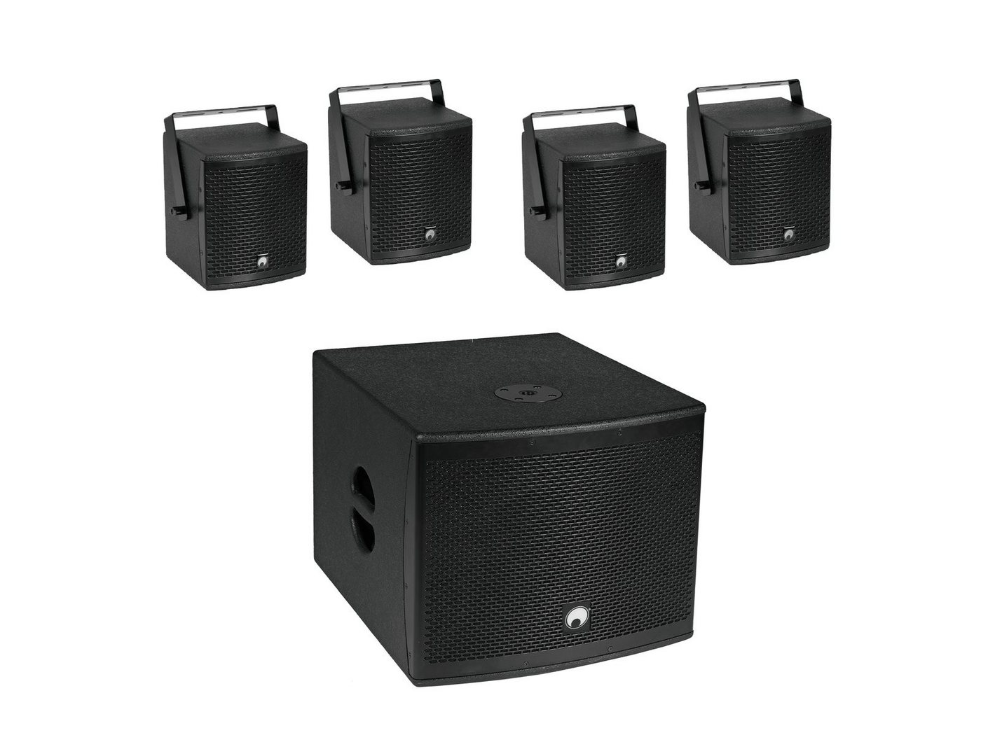 Omnitronic OMNITRONIC Set MOLLY-12A Subwoofer aktiv + 4x MOLLY-6 Top 8 Ohm, sw Lautsprechersystem von Omnitronic