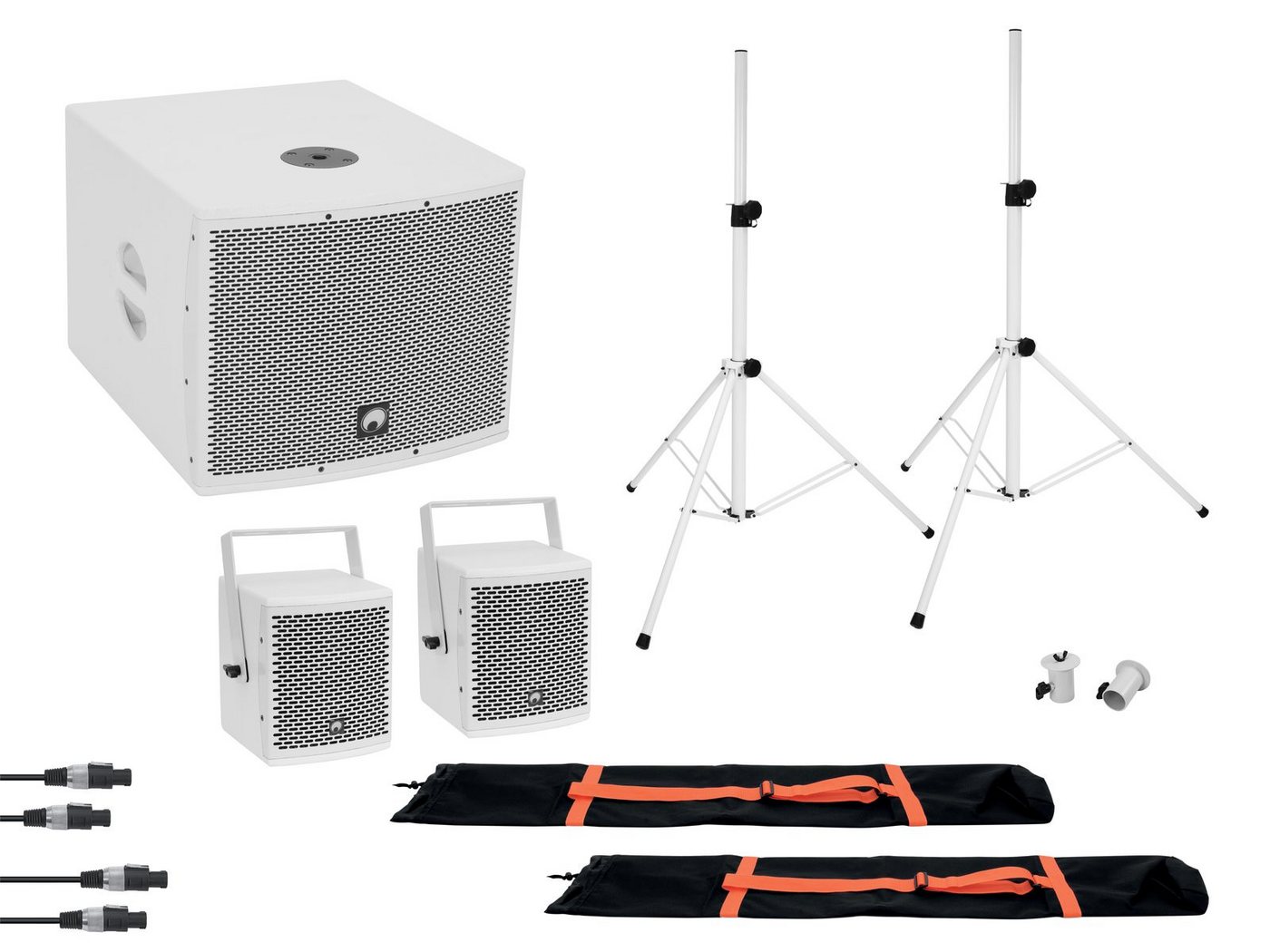 Omnitronic OMNITRONIC Set MOLLY 2.1 Aktivsystem Sub + 2x Top + Zubehör, weiß Lautsprechersystem Omnitronic OMNITRONIC Set MOLLY 2.1 Aktivsystem Sub + 2x Top + Zubehör, weiß Lautsprechersystem von Omnitronic