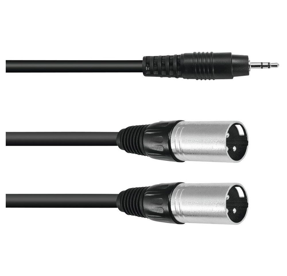 Omnitronic Omnitronic 30225157 XLR Adapterkabel [1x Klinkenstecker 3.5 mm - 2x XL Audio-Kabel, (3.00 cm) von Omnitronic