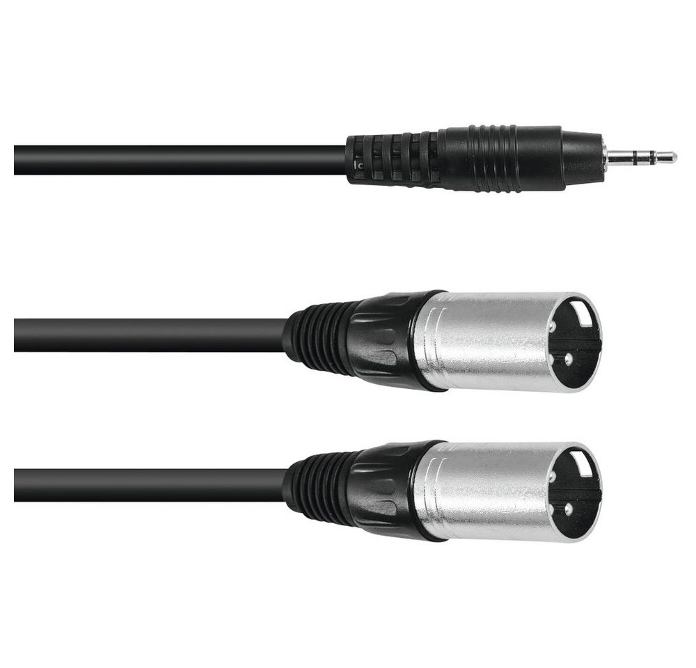 Omnitronic Omnitronic 30225158 XLR Adapterkabel [1x Klinkenstecker 3.5 mm - 2x XL Audio-Kabel, (1.50 cm) von Omnitronic