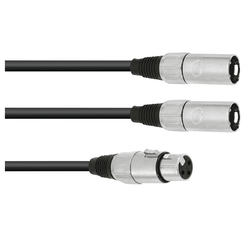 Omnitronic Omnitronic 30225204 XLR Adapterkabel [1x XLR-Buchse 3 polig - 2x XLR-S Audio-Kabel, (1.00 cm) von Omnitronic