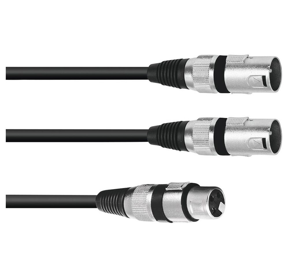 Omnitronic Omnitronic 30225205 XLR Adapterkabel [1x XLR-Buchse 3 polig - 2x XLR-S Audio-Kabel, (1.50 cm) von Omnitronic