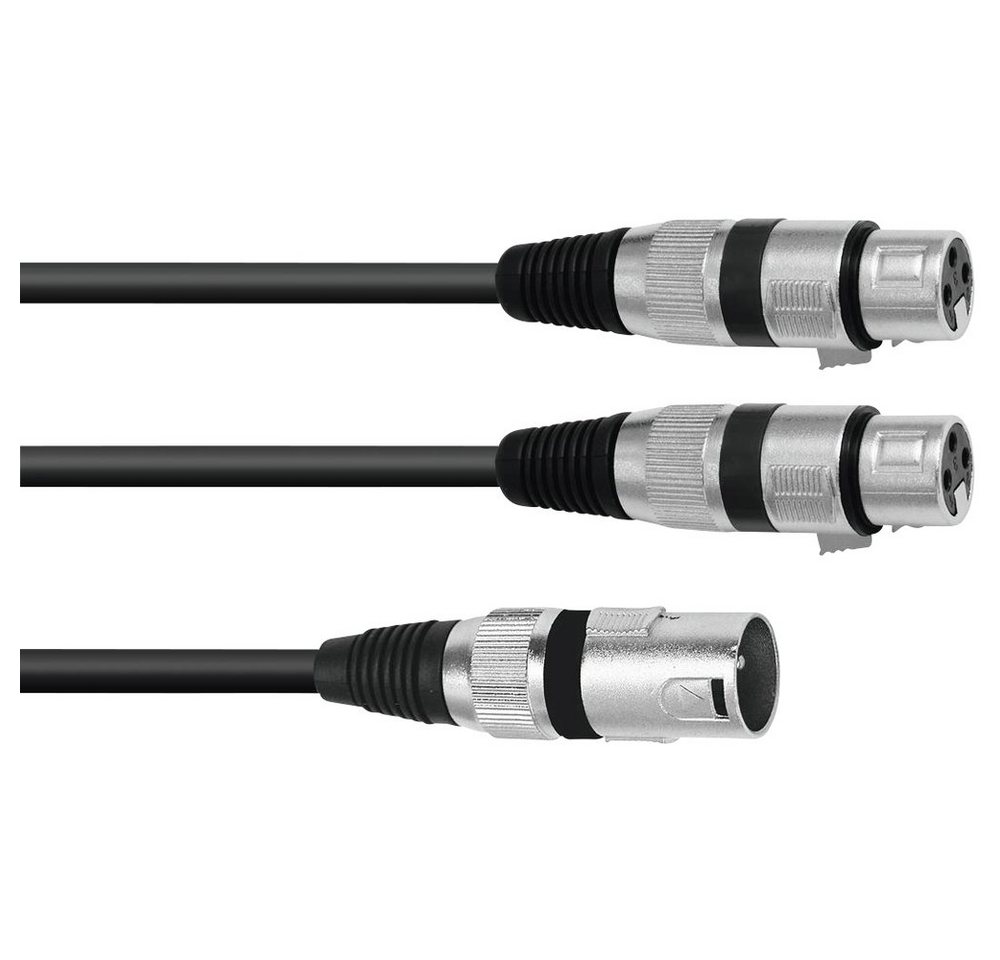 Omnitronic Omnitronic 30225210 XLR Adapterkabel [1x XLR-Stecker 3 polig - 2x XLR- Audio-Kabel, (150.00 cm) von Omnitronic