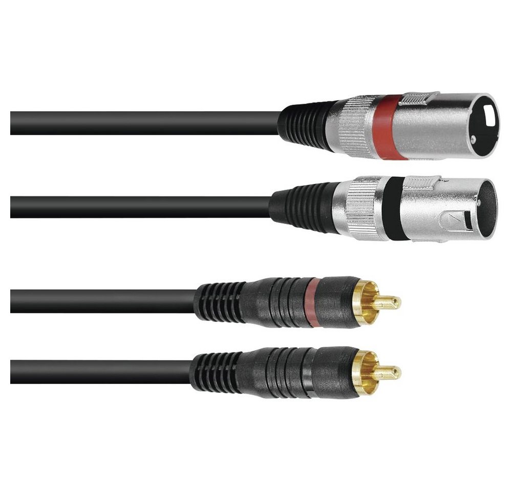 Omnitronic Omnitronic 3022522C XLR Adapterkabel [2x XLR-Stecker 3 polig - 2x Cinc Audio-Kabel, (1.50 cm) von Omnitronic