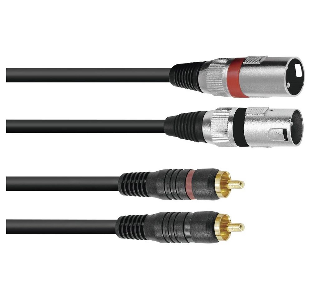 Omnitronic Omnitronic 3022522C XLR Adapterkabel [2x XLR-Stecker 3 polig - 2x Cinc Audio-Kabel, (150.00 cm) von Omnitronic
