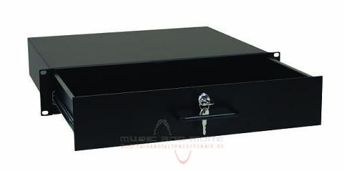 Omnitronic Rackschublade mit Schloss, 2 HE von Omnitronic