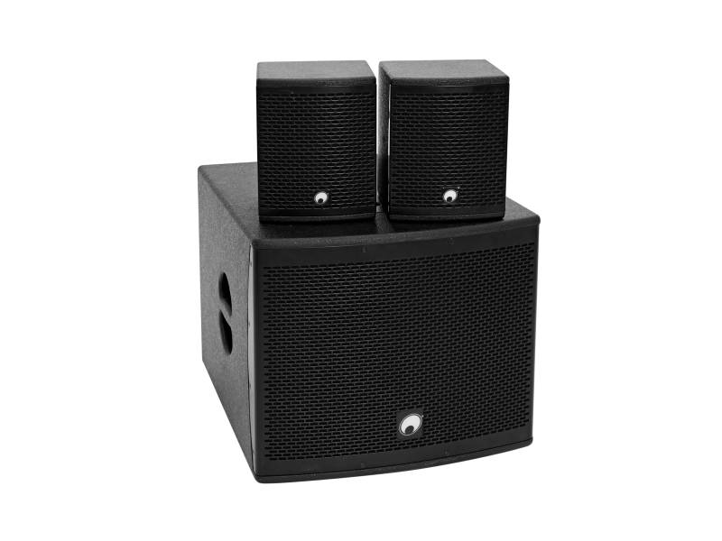 Omnitronic Set MOLLY-12A Subwoofer aktiv + 2x MOLLY-6 Top 8 Ohm, schwarz Demo-Ware von Omnitronic