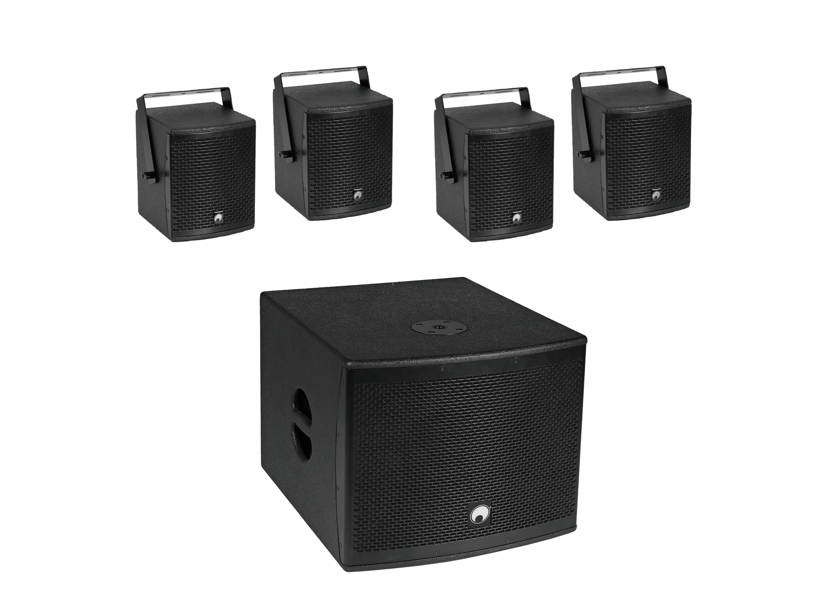 Omnitronic Set MOLLY-12A Subwoofer aktiv + 4x MOLLY-6 Top 8 Ohm, schwarz von Omnitronic
