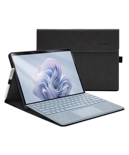 Omnpak Hülle für Surface Pro 9 Tablet,Surface Pro 10 for Business-Hülle mit Stifthalter, Einstellbarer Multi-Betrachtungswinkel, kompatibel mit der Type Cover-Tastatur von Omnpak