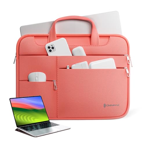 Omnpak Laptop Tasche Hülle für 15 Zoll MacBook Air 14-16 Zoll MacBook Pro Max M3/M2/M1 (2024-2018), Lenovo IdeaPad ThinkPad 14 Dell Inspiron 16 Schutzhülle Laptophülle Sleeve mit Zubehörfach von Omnpak