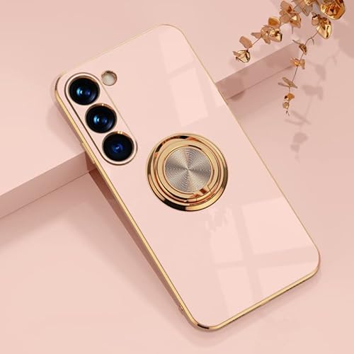 Omorro Kompatibel mit Roségold Galaxy S25 Plus Hülle für Frauen Mädchen Kickstand Ringhalter 360 TPU Rotation Ring Hülle mit Ständer Plating Edge Work with Magnetic Mount Slim Luxury Case Pink Omorro Kompatibel mit Roségold Galaxy S25 Plus Hülle für Frauen Mädchen Kickstand Ringhalter 360 TPU Rotation Ring Hülle mit Ständer Plating Edge Work with Magnetic Mount Slim Luxury Case Pink von Omorro