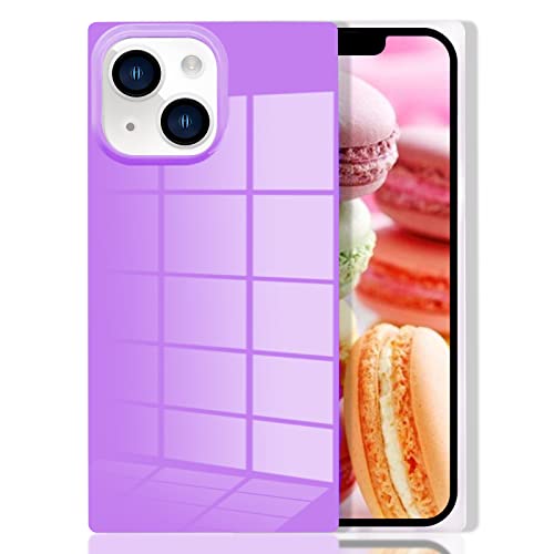 Omorro Schutzhülle für iPhone 15 Plus, rechteckige Neon-Telefonhülle, leuchtend fluoreszierend, luxuriös, flexibel, weich, schmal, Gummi, Stoßschutz, schützende Mädchen-Handyhülle von Omorro