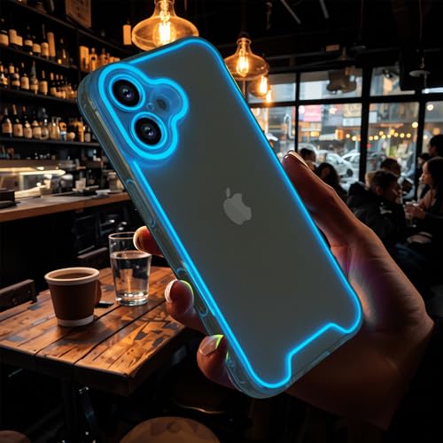 Omorro Kompatibel mit iPhone 16 Hülle, transparent, leuchtend, leuchtet im Dunkeln, nachtleuchtender Weltraumnebel, schlanke Passform, kratzfest, dünn, durchscheinend, Blau Omorro Kompatibel mit iPhone 16 Hülle, transparent, leuchtend, leuchtet im Dunkeln, nachtleuchtender Weltraumnebel, schlanke Passform, kratzfest, dünn, durchscheinend, Blau von Omorro