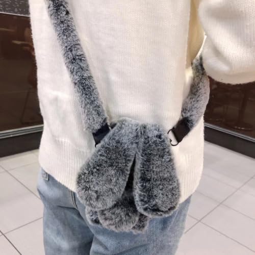 Omorro Kompatibel mit iPhone 16 Pro Hülle für Damen und Mädchen, Plüsch, Kaninchen, weich, warm, flauschig, pelzig, Hasenohren, Pelz, mit Umhängeband, schützende Glitzersteine, Mädchenhülle Omorro Kompatibel mit iPhone 16 Pro Hülle für Damen und Mädchen, Plüsch, Kaninchen, weich, warm, flauschig, pelzig, Hasenohren, Pelz, mit Umhängeband, schützende Glitzersteine, Mädchenhülle von Omorro