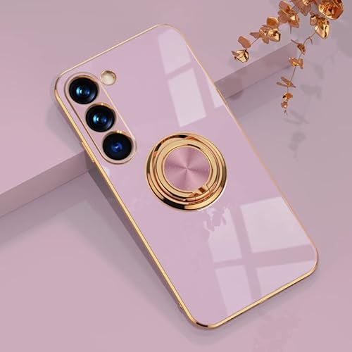 Omorro Kompatibel mit rotgoldener Schutzhülle für Galaxy S25 Plus, für Damen und Mädchen, Ständer, Ringhalter, 360° TPU-Rotation, Ringhülle mit Standbeschichtung, mit magnetischer Halterung, schlanke Omorro Kompatibel mit rotgoldener Schutzhülle für Galaxy S25 Plus, für Damen und Mädchen, Ständer, Ringhalter, 360° TPU-Rotation, Ringhülle mit Standbeschichtung, mit magnetischer Halterung, schlanke von Omorro