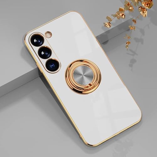 Omorro Schutzhülle für Galaxy S24 Plus, kompatibel mit Roségold, für Damen und Mädchen, Ringhalter, 360° drehbar, TPU-Ring, Schutzhülle mit Standbeschichtung, mit magnetischer Halterung, schlanke Omorro Schutzhülle für Galaxy S24 Plus, kompatibel mit Roségold, für Damen und Mädchen, Ringhalter, 360° drehbar, TPU-Ring, Schutzhülle mit Standbeschichtung, mit magnetischer Halterung, schlanke von Omorro