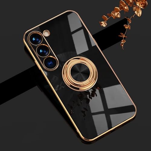 Omorro Schutzhülle für Galaxy S25, kompatibel mit rotgoldener Hülle für Damen und Mädchen, Ringhalter, 360° drehbar, TPU-Ring, mit Standbeschichtung, mit magnetischer Halterung, schlanke Luxus-Hülle Omorro Schutzhülle für Galaxy S25, kompatibel mit rotgoldener Hülle für Damen und Mädchen, Ringhalter, 360° drehbar, TPU-Ring, mit Standbeschichtung, mit magnetischer Halterung, schlanke Luxus-Hülle von Omorro