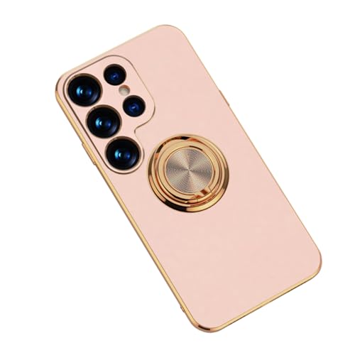 Omorro Schutzhülle für Galaxy S25 Ultra, kompatibel mit Roségold, für Damen und Mädchen, Ringhalter, 360° drehbar, TPU-Ring, Schutzhülle mit Standbeschichtung, mit magnetischer Halterung, schlanke Omorro Schutzhülle für Galaxy S25 Ultra, kompatibel mit Roségold, für Damen und Mädchen, Ringhalter, 360° drehbar, TPU-Ring, Schutzhülle mit Standbeschichtung, mit magnetischer Halterung, schlanke von Omorro