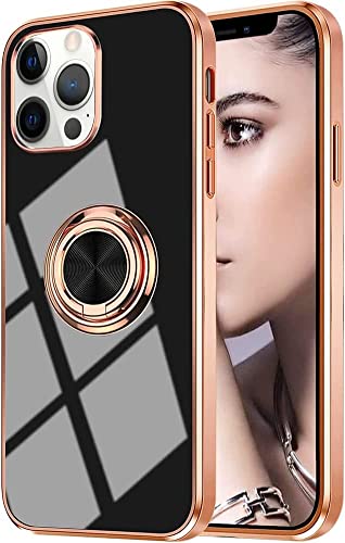 Omorro Schutzhülle für iPhone 14 Pro Max, kompatibel mit Roségold, für Damen und Mädchen, Ringhalter, 360° drehbar, TPU-Ring, Schutzhülle mit Standfunktion, mit magnetischer Halterung, schlanke Omorro Schutzhülle für iPhone 14 Pro Max, kompatibel mit Roségold, für Damen und Mädchen, Ringhalter, 360° drehbar, TPU-Ring, Schutzhülle mit Standfunktion, mit magnetischer Halterung, schlanke von Omorro