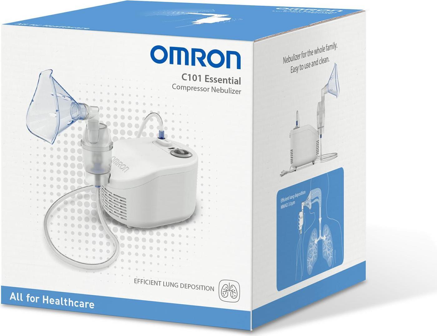 Omron Inhalator C101 Essential (klein, sparsam, für die ganze Familie) (NE-C101-E) von Omron