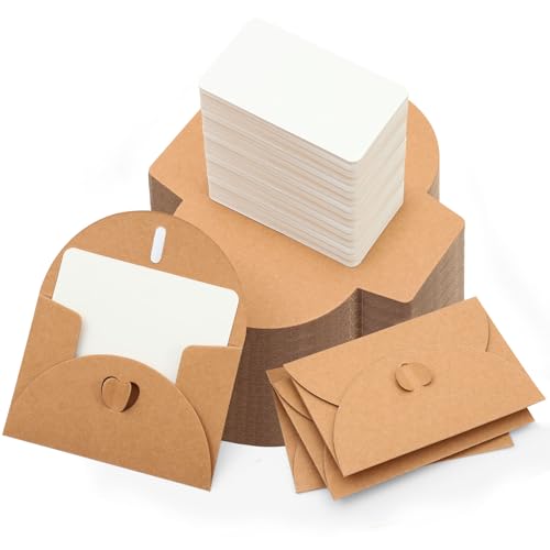 Omtofo 100 Stück Mini Briefumschläge, Blanko Karten, kleine briefumschläge mini mit Herz Verschluss, 10.5 x 7cm kleine karten zum beschriften für DIY Dankeskarte, Geschenkkarten, Geburtstagskarten Omtofo 100 Stück Mini Briefumschläge, Blanko Karten, kleine briefumschläge mini mit Herz Verschluss, 10.5 x 7cm kleine karten zum beschriften für DIY Dankeskarte, Geschenkkarten, Geburtstagskarten von Omtofo