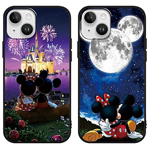 [2 Stück] Handyhülle Kompatibel mit Apple iPhone 14 iPhone 13 Hülle 6,1",Karikatur Niedlich Gemustert Handyhülle Cover Sanft TPU Silikon Kratzfest Stoßfest Case Schutzhülle für iPhone 14 von Omyzo