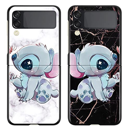 [2 Stück] Handyhülle für Samsung Galaxy Z Flip 4 5G Hülle 6,7",Karikatur Anime Case mit Niedlich Muster Design Cover Hart Stoßfest TPU Silikon Schutzhülle für Samsung Z Flip 4 von Omyzo