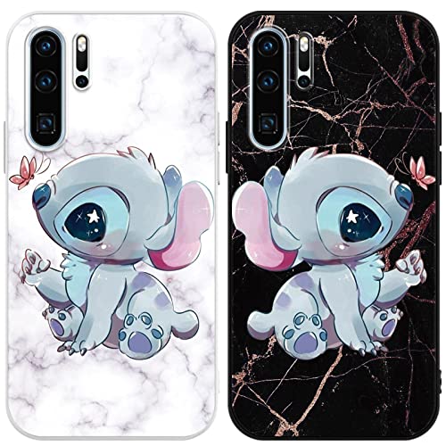 [2 Stück] Schutzhülle für Huawei P30 Pro Hülle 6,47",Karikatur Anime Case mit Niedlich Muster Design Cover Weiche Stoßfest TPU Silikon Handyhülle für Huawei P30 Pro von Omyzo