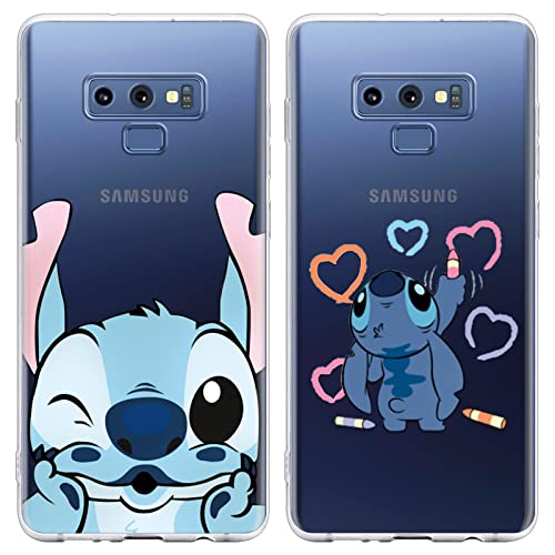 [2 Stück] Schutzhülle für Samsung Galaxy Note 9 Hülle 6,4",Karikatur Muster Weiches TPU Silikon Handyhülle Süßes Charakter Einzigartige Lustig Beschützen Case Kompatibel mit Samsung Note 9 von Omyzo