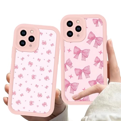 Omyzo 2 Stück HandyHülle für Apple iPhone 12 Pro Max Hülle 6,7", Elegant Niedliche Muster Schutzhülle Kameraschutz Bumper Stoßfest TPU Rosa Silikon Mädchen Case für iPhone 12 Pro Max von Omyzo