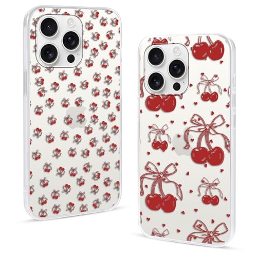Omyzo 2 Stück HandyHülle für Samsung Galaxy A15 5G Hülle 6,5", Transparent Schutzhülle Aesthetic Rot Kirsche Muster Design Case Weich TPU Silikon Cover für Galaxy A15 5G Omyzo 2 Stück HandyHülle für Samsung Galaxy A15 5G Hülle 6,5", Transparent Schutzhülle Aesthetic Rot Kirsche Muster Design Case Weich TPU Silikon Cover für Galaxy A15 5G von Omyzo