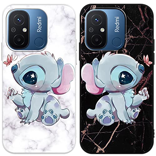 Omyzo [2 Stück Handyhülle für Xiaomi Redmi 12C 4G Hülle 6,71",Karikatur Anime Case mit Niedlich Muster Design Cover Weiche Stoßfest TPU Silikon Schutzhülle für Redmi 12C von Omyzo