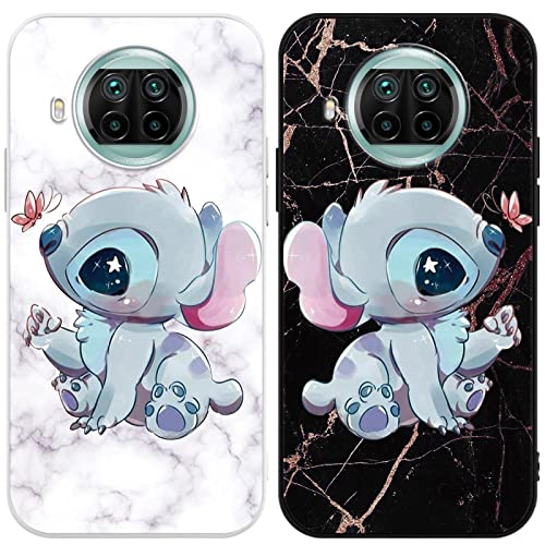 Omyzo [2 Stück] Schutzhülle für Xiaomi Mi 10T Lite 5G Hülle 6,67",Karikatur Anime Case mit Niedlich Muster Design Cover Weiche Stoßfest TPU Silikon Handyhülle für Xiaomi Mi 10T Lite von Omyzo